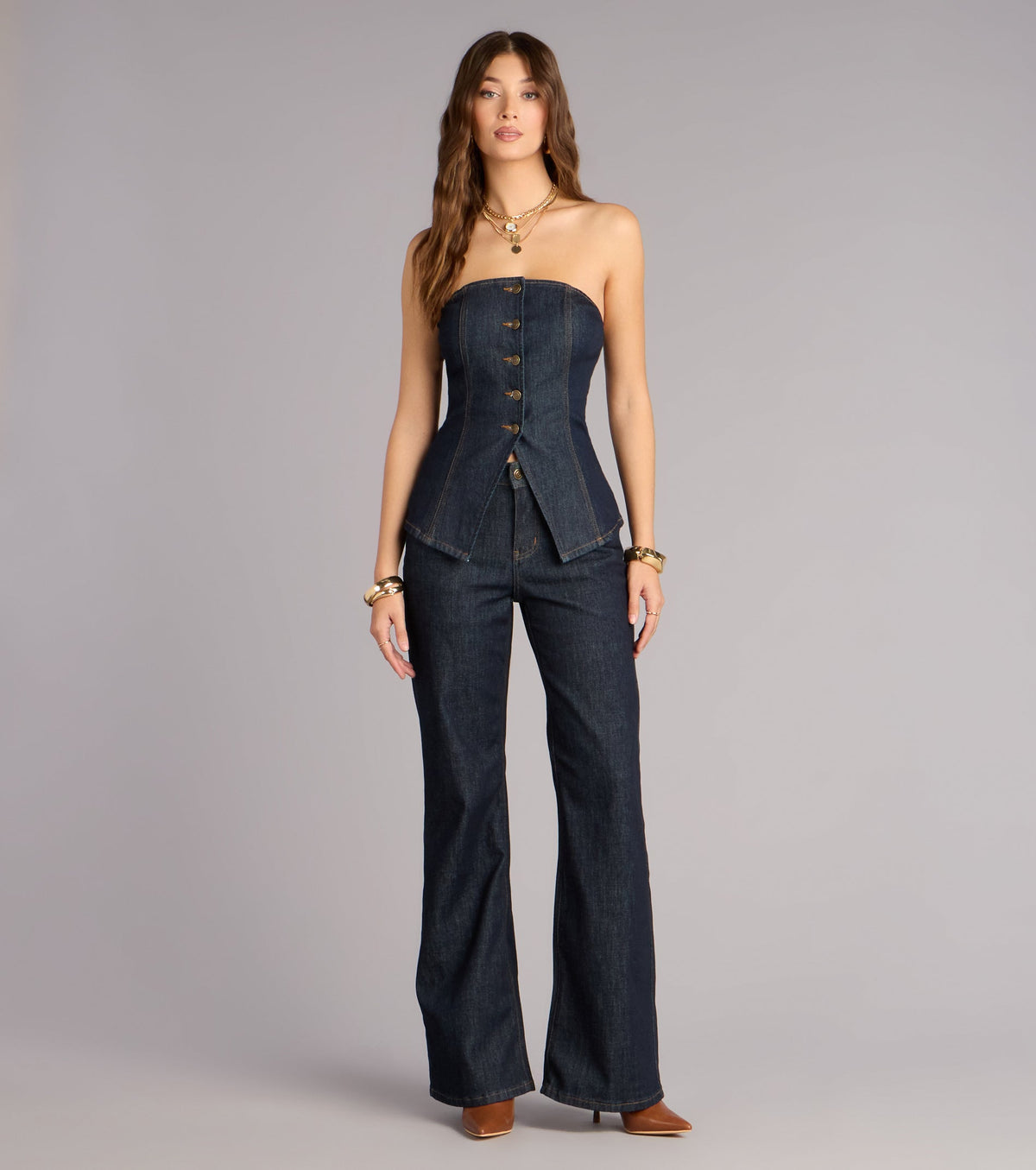 Pantalones Vaqueros Acampanados de Denim Maggy