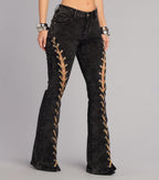 Pantalones Vaqueros Acampanados con Cordones Desert Nights