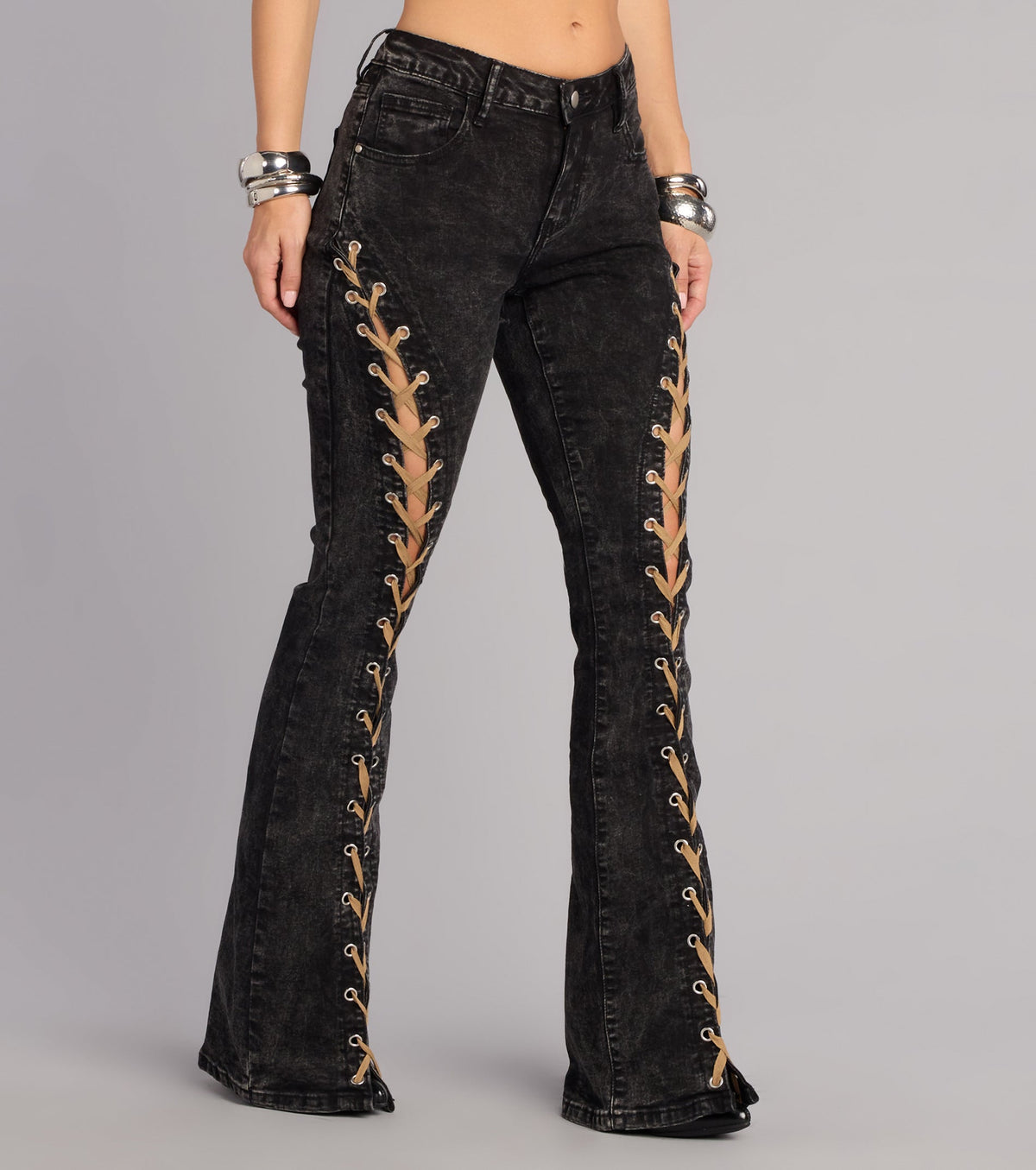 Pantalones Vaqueros Acampanados con Cordones Desert Nights