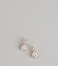 Pendientes Tachuela Lágrima con Strass Statement