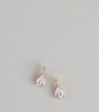 Pendientes Tachuela Lágrima con Strass Statement
