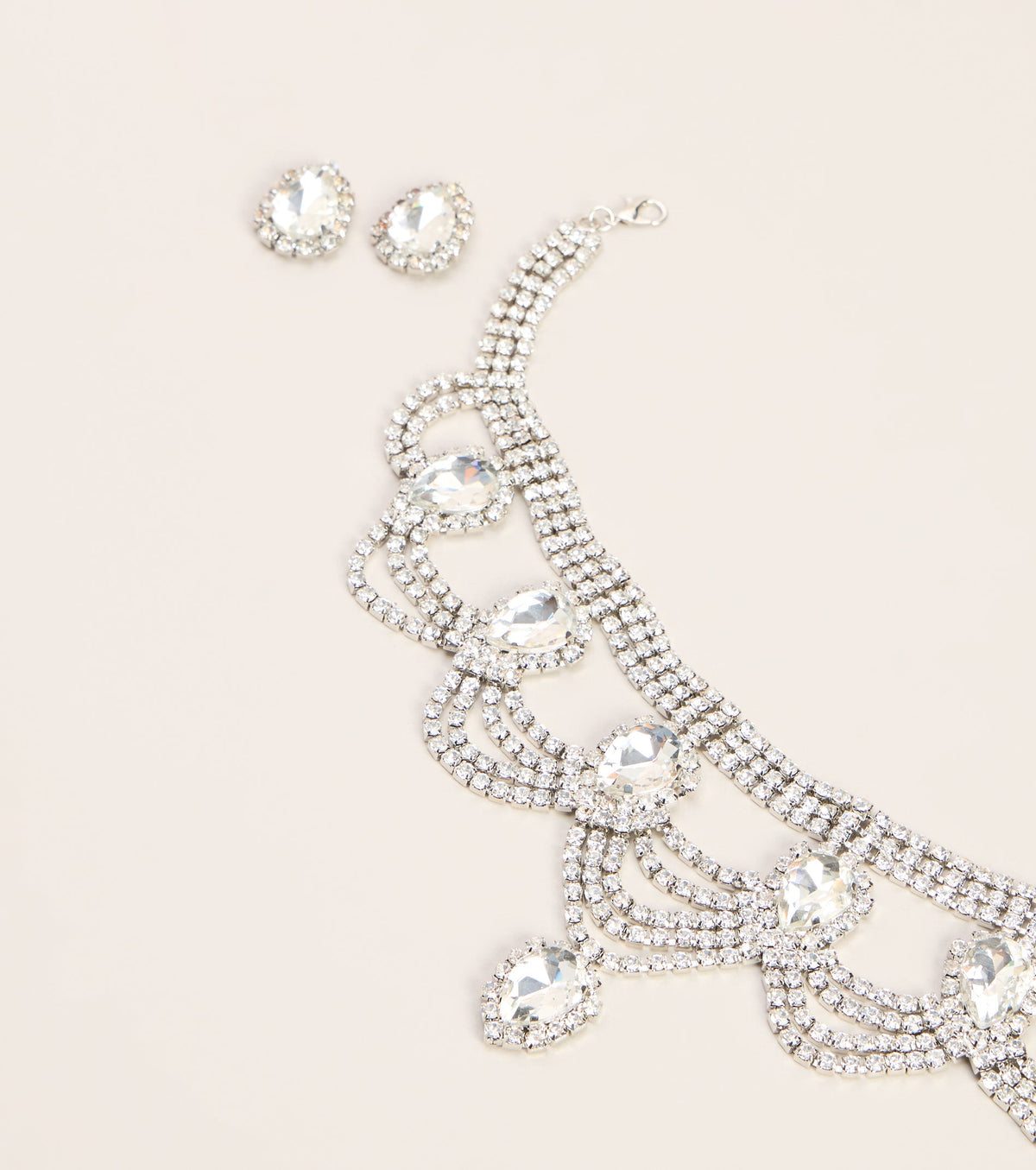 Conjunto Gargantilla y Pendientes Booked to Dazzle con Strass