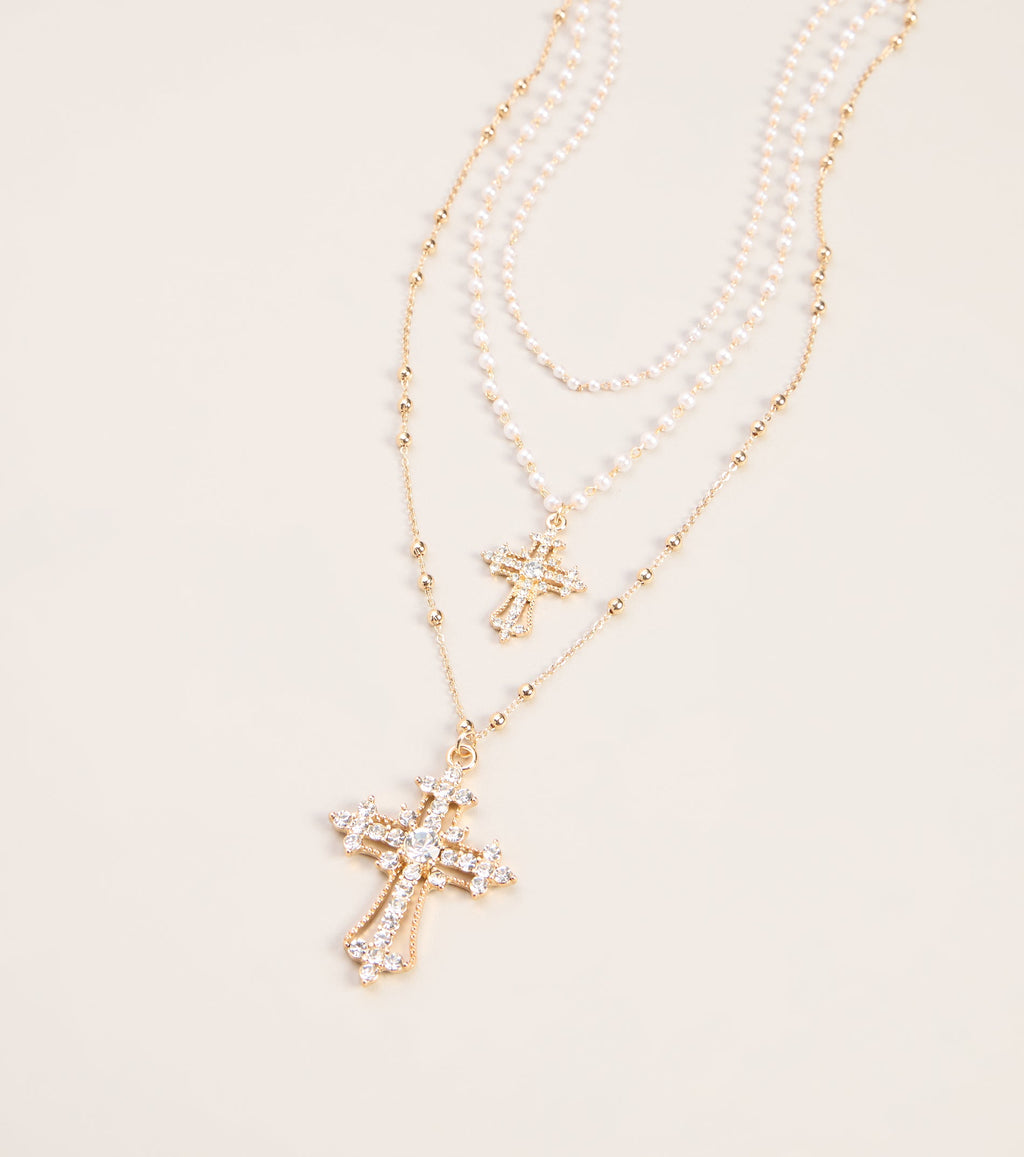Collar de Perlas en Capas Crossed Paths