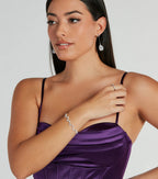 Pulsera Delicada Ever So Luxe con Circonitas y Hoja