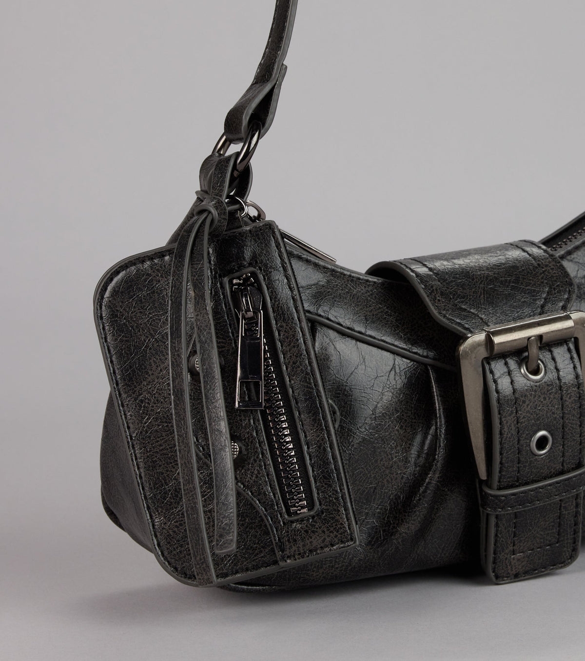 Bolso de Hombro High Rating con Correas y Hebillas