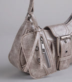 Bolso de Hombro High Rating con Correas y Hebillas