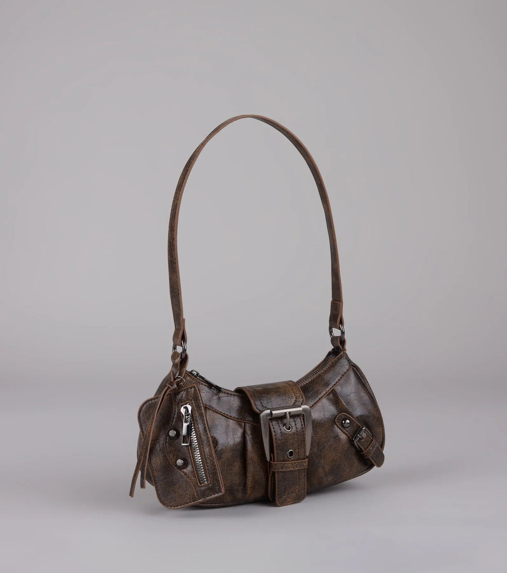 Bolso de Hombro High Rating con Correas y Hebillas