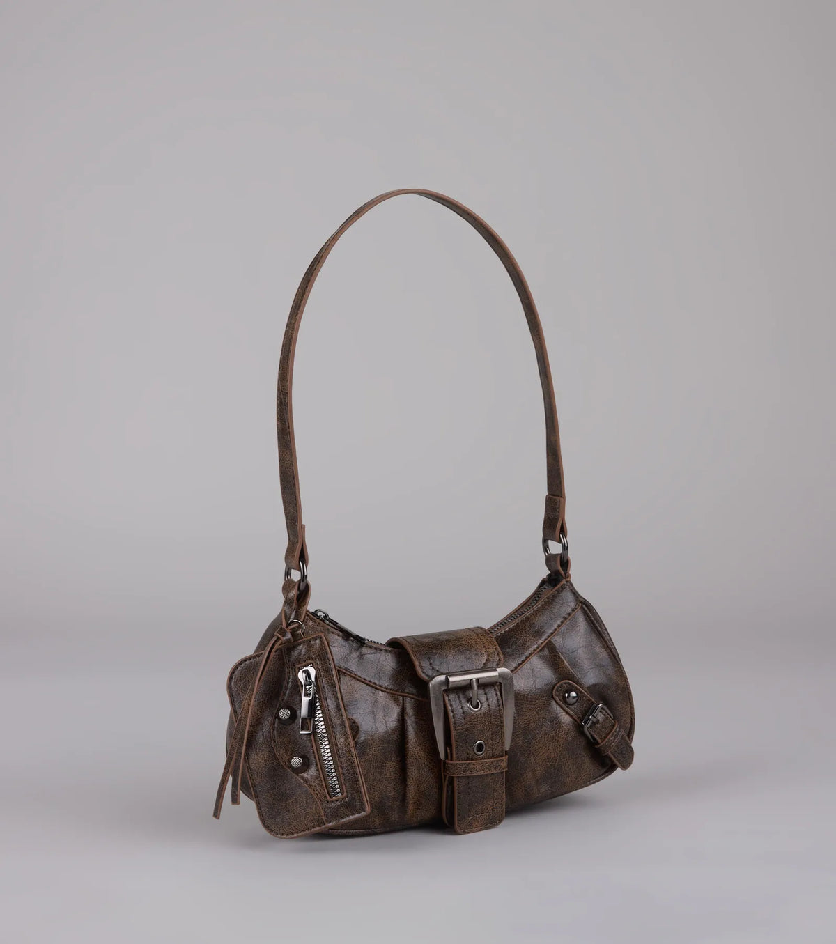 Bolso de Hombro High Rating con Correas y Hebillas
