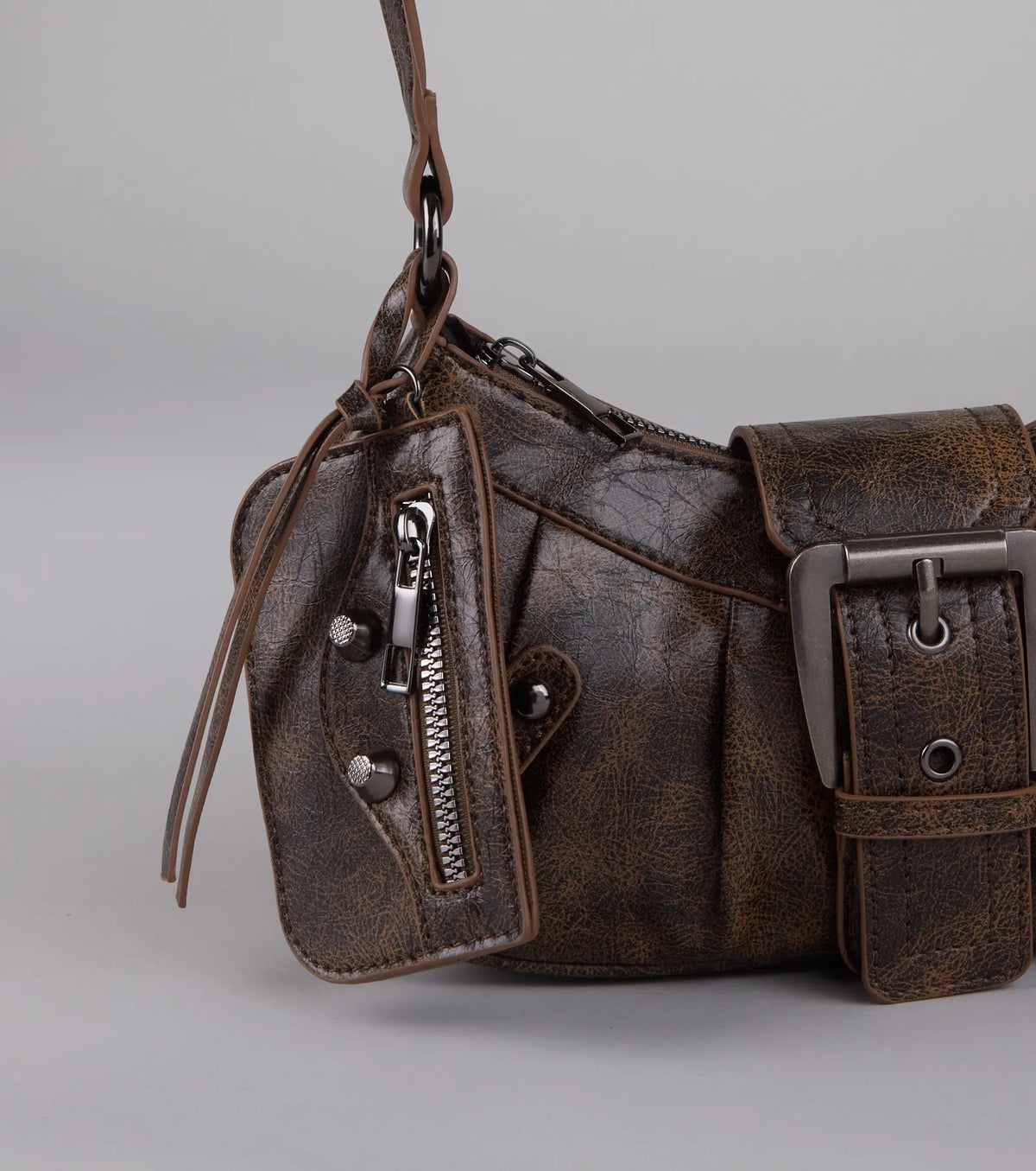 Bolso de Hombro High Rating con Correas y Hebillas