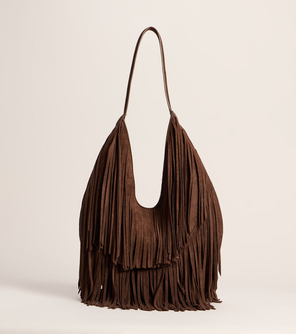 Bolso Tote Hobo Fringe Agenda con Flecos