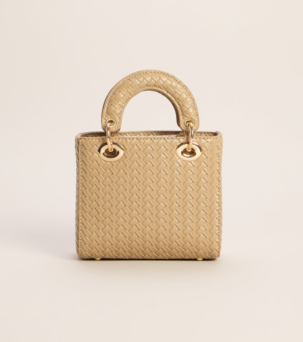 Mini Bolso Woven Into Plans con Asa Superior