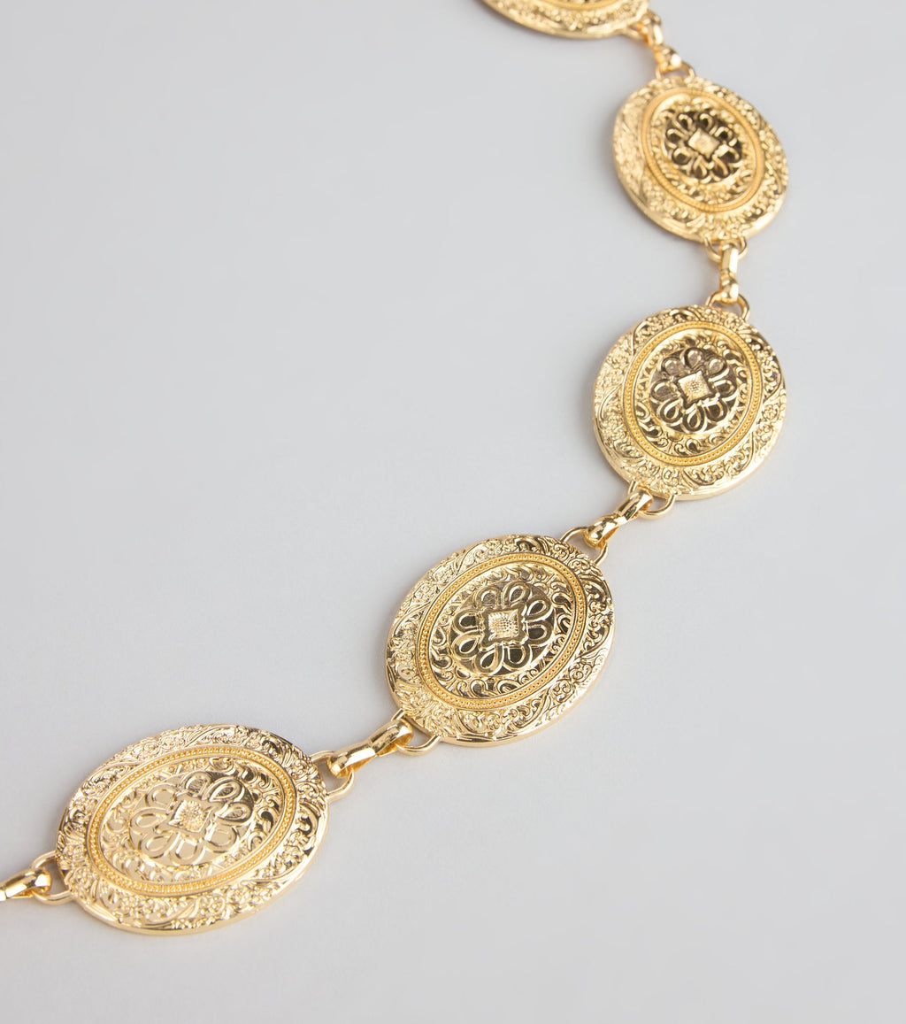 Cinturón de Cadena Golden Hour Muse con Conchos