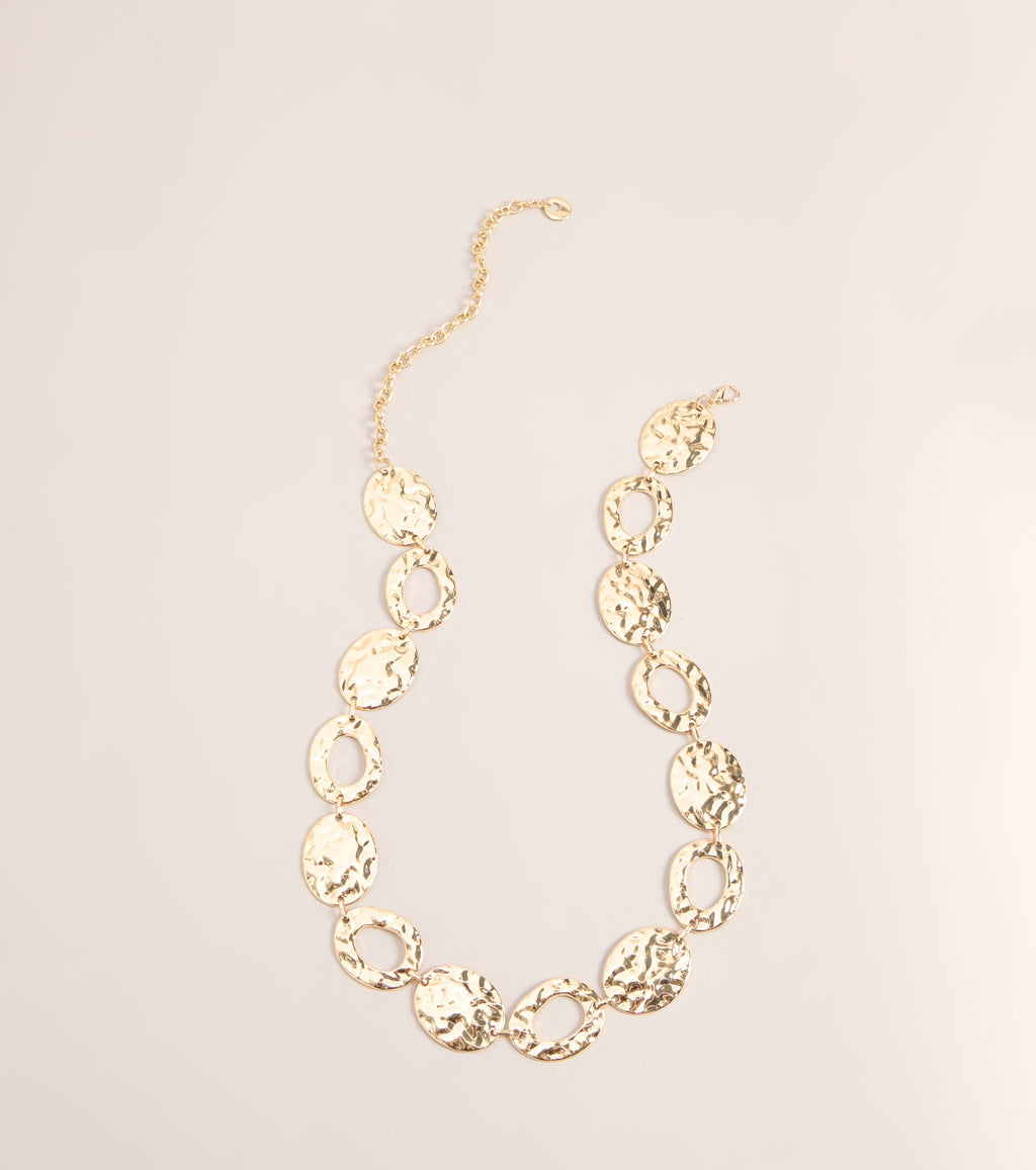 Cinturón de Cadena Chic con Conchos Martillados