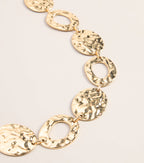 Cinturón de Cadena Chic con Conchos Martillados