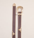 Cinturón Western Statement de Cuero Sintético con Longhorn