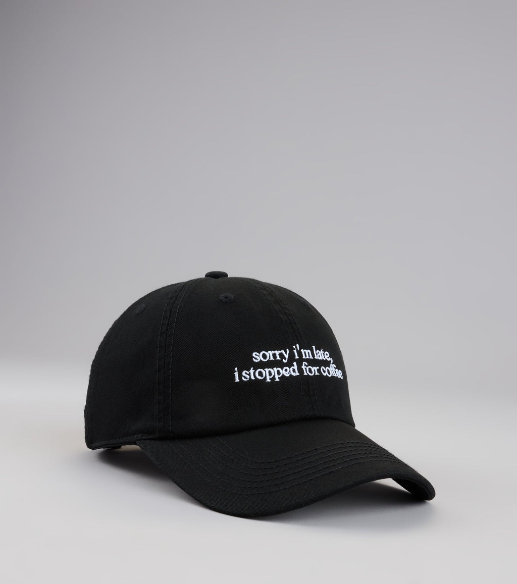Gorra Baseball Sorry I'm Late, I Stopped For Coffee
