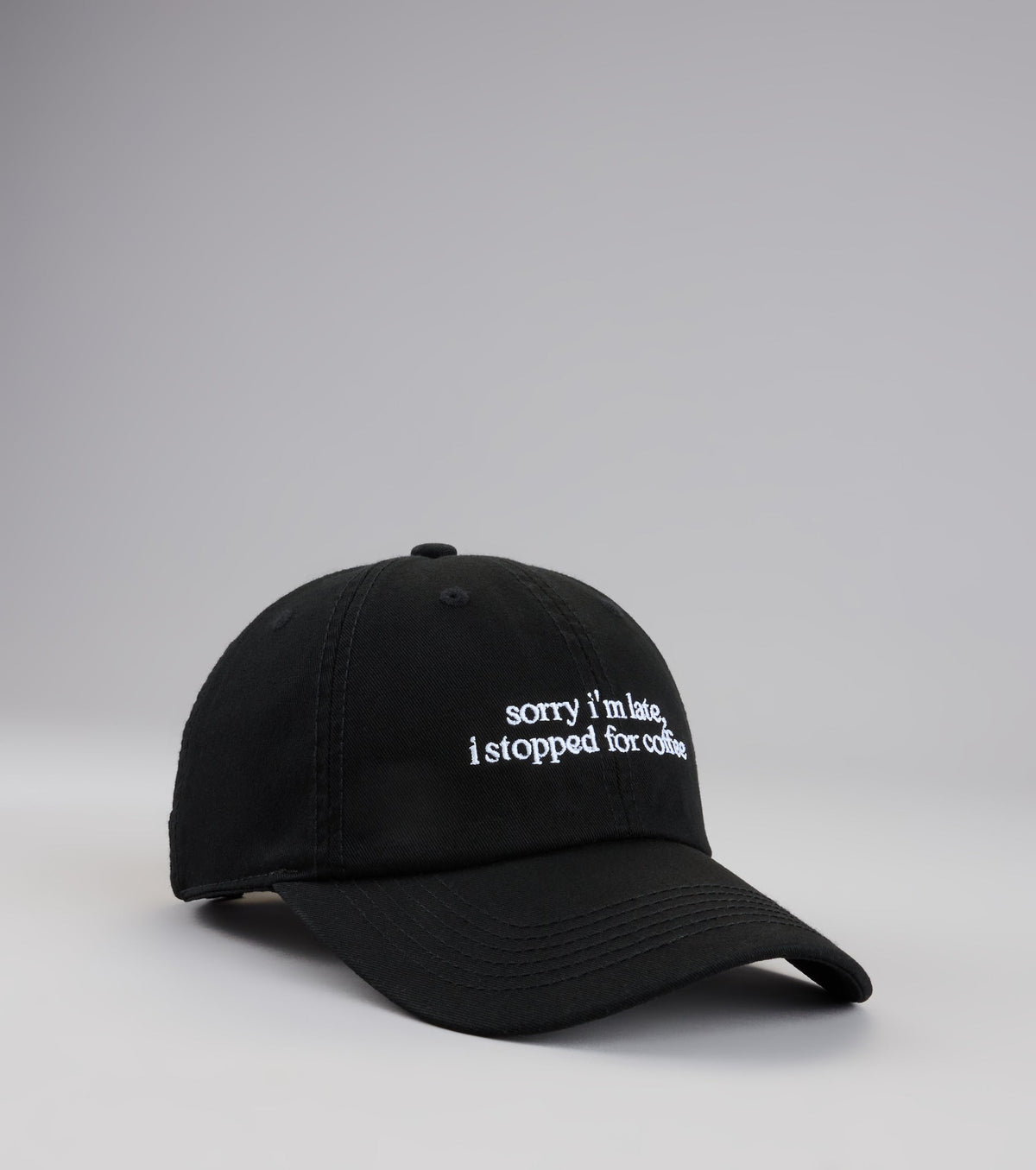 Gorra Baseball Sorry I'm Late, I Stopped For Coffee