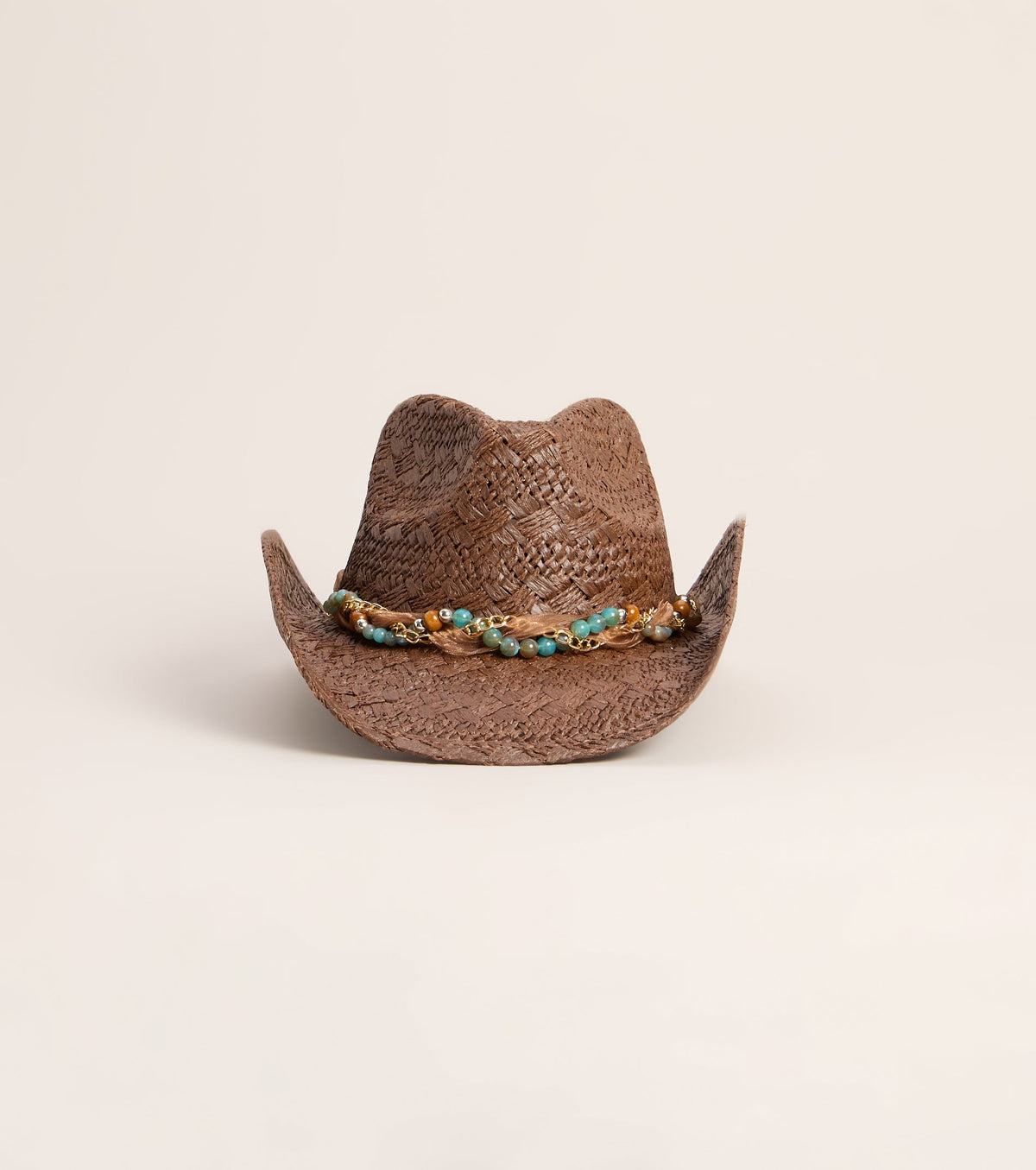 Sombrero Vaquero Desert Detail con Cuentas