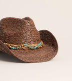 Sombrero Vaquero Desert Detail con Cuentas