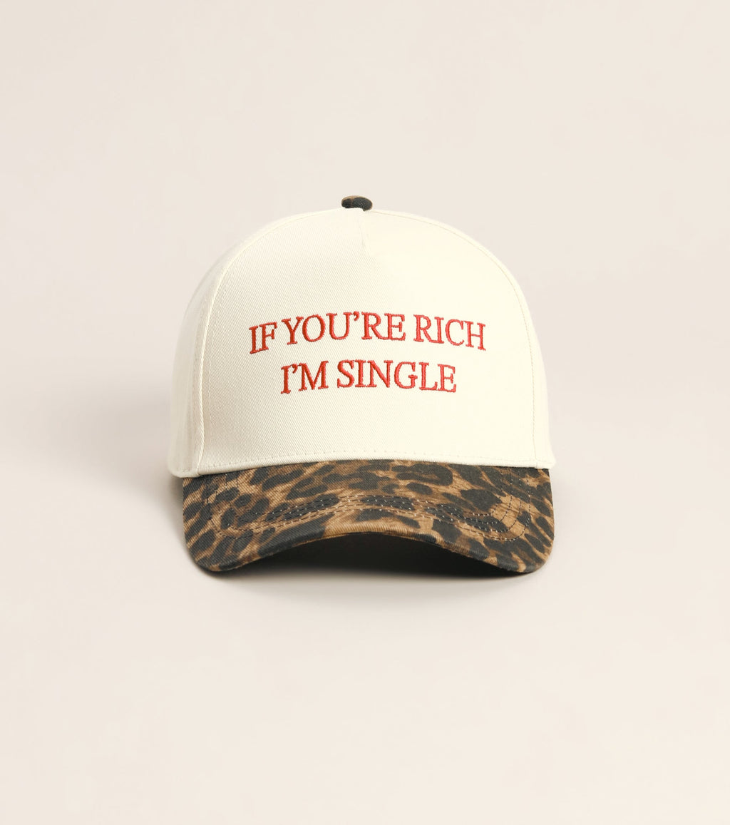 Gorra Trucker Text con Estampado Leopardo