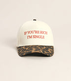 Gorra Trucker Text con Estampado Leopardo