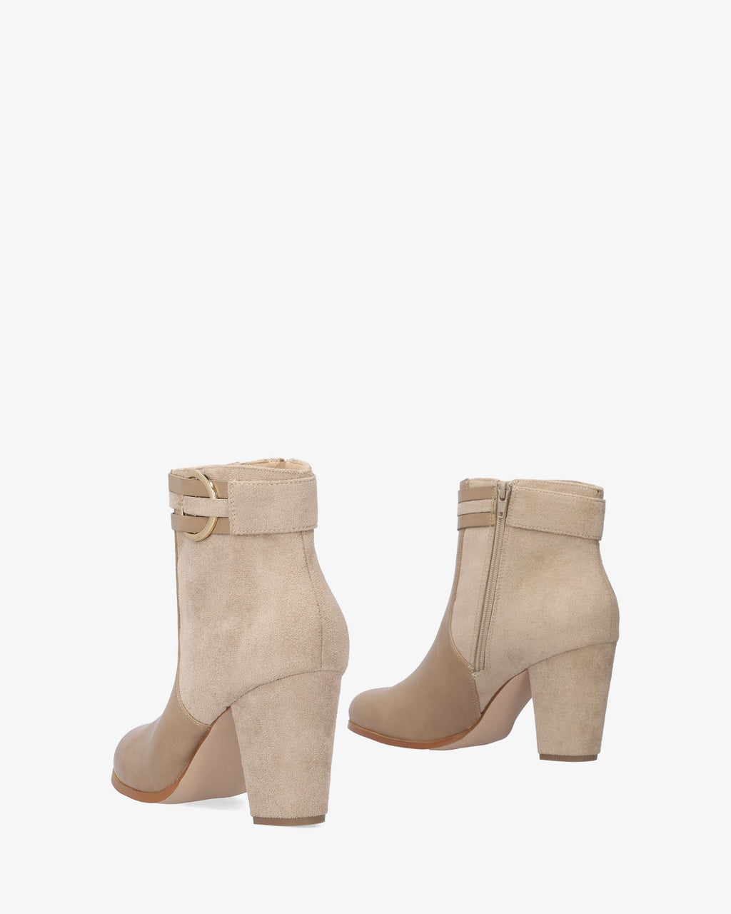 Botín combinado beige