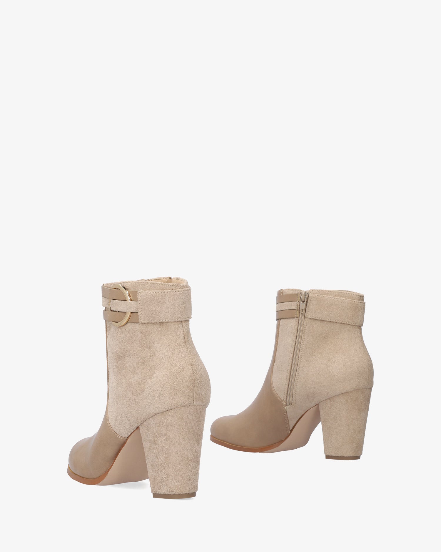 Botín combinado beige
