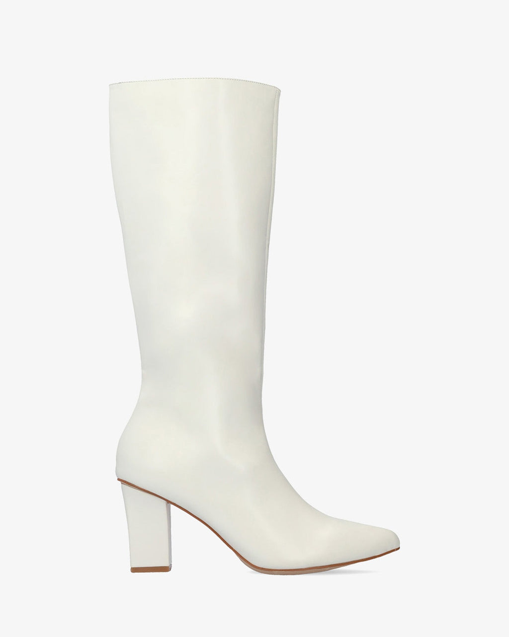 Bota de tacón en blanco suave