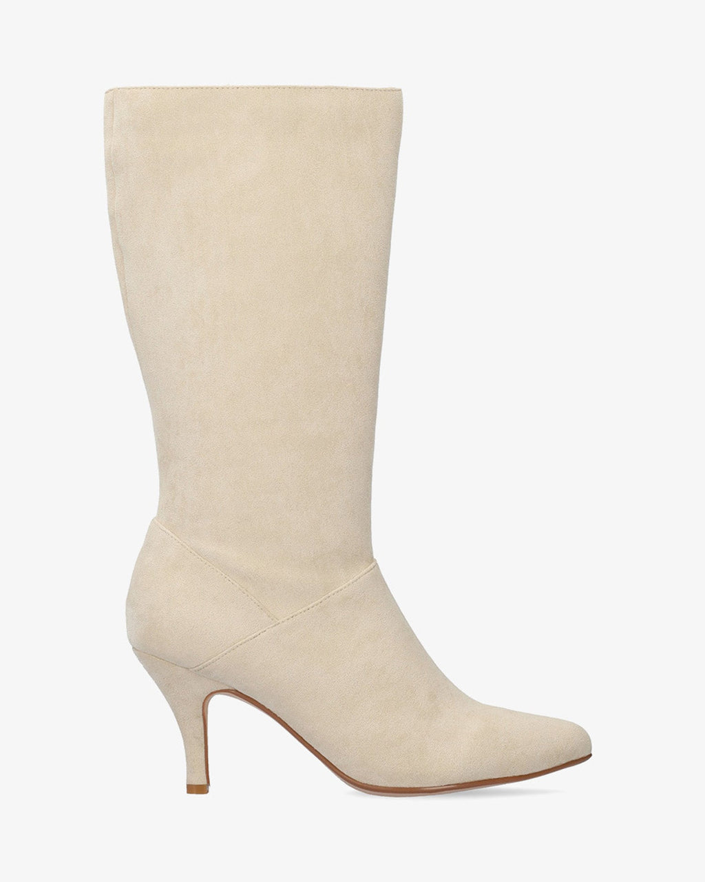 Bota alta en símil ante crema