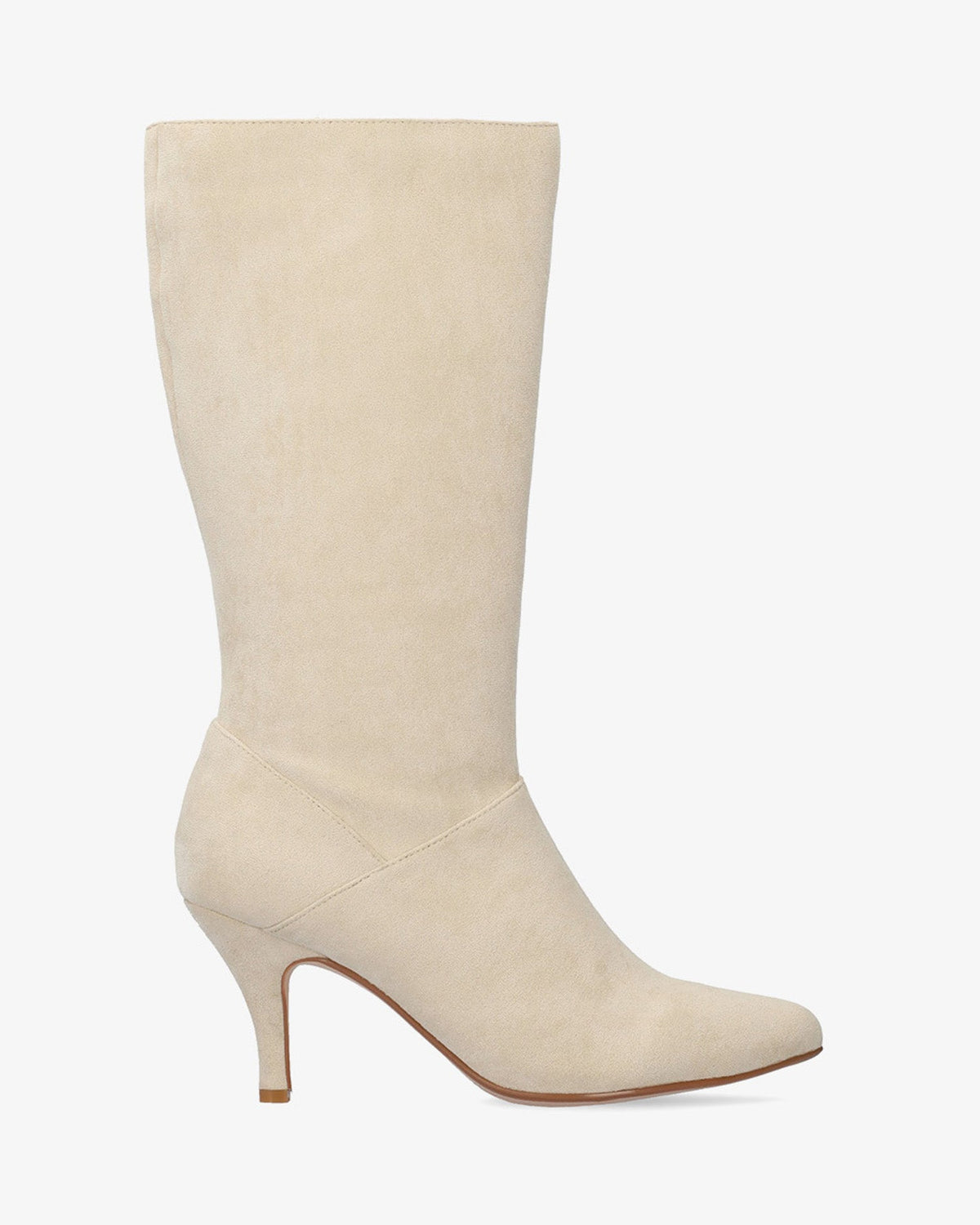 Bota alta en símil ante crema