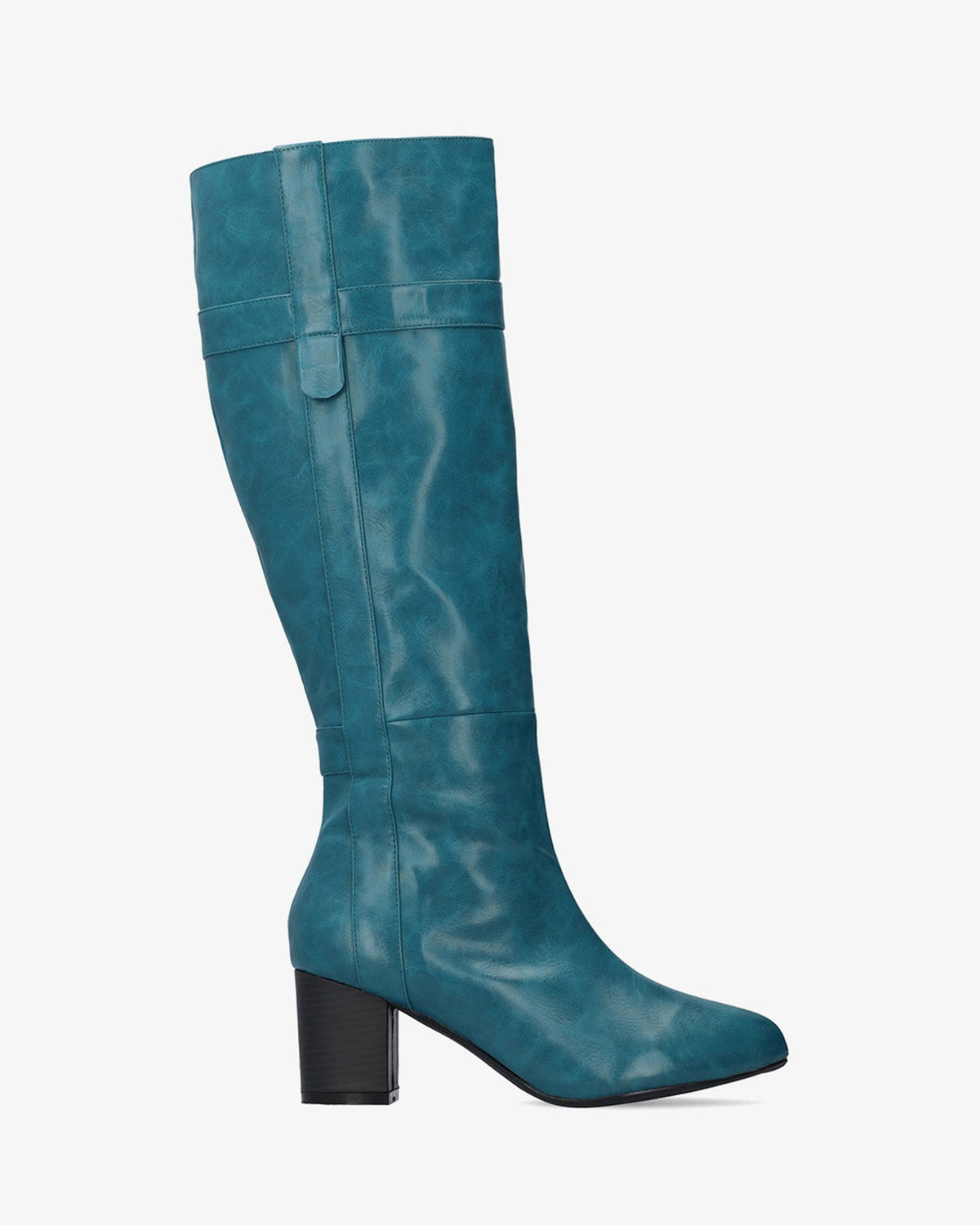 Bota alta de color azul suave