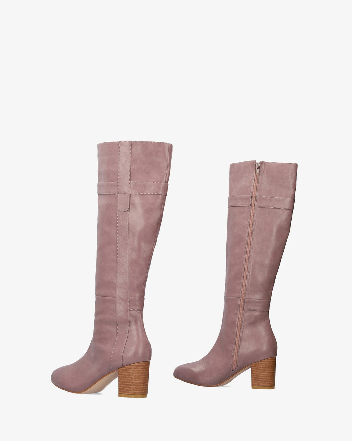 Bota alta en suave malva