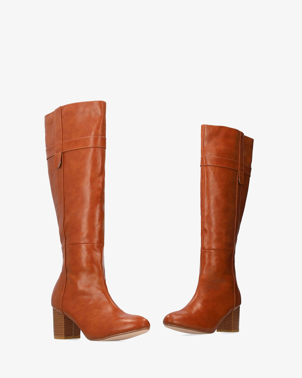 Bota alta en soft marrón