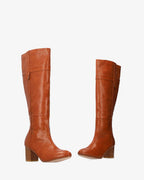 Bota alta en soft marrón