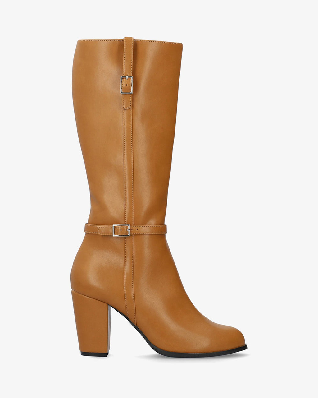 Leila | Bota alta en soft camel