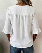 Sofía | Blusa abotonada con volantes