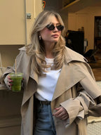 Gabardina larga con cinturón
