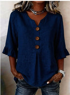 Sofía | Blusa abotonada con volantes