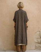 Juliette | Conjunto de tres piezas de estilo nómada bohemio gris oscuro y marrón con motivo tribal
