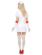 Disfraz de enfermera sexy rojo y blanco para mujer