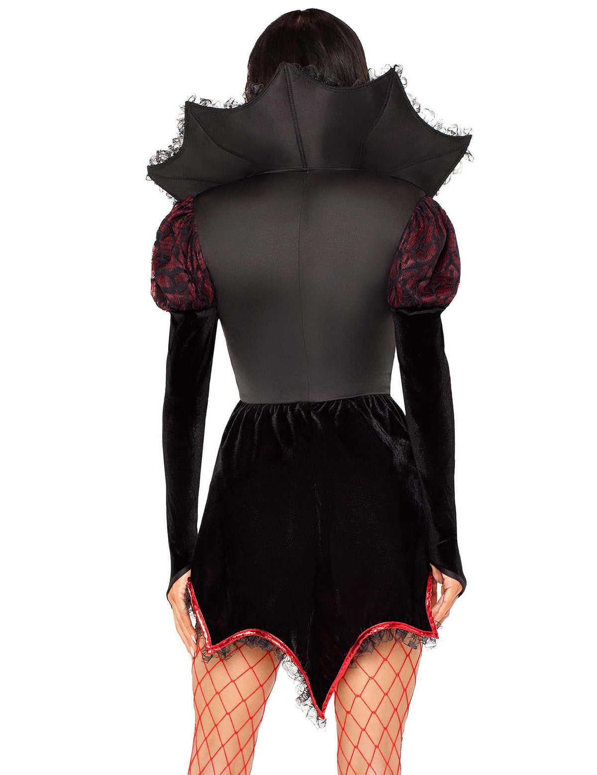 Disfraz de vampiresa sexy rojo y negro para mujer
