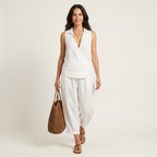 Sol | Conjunto de top cruzado y pantalón ancho