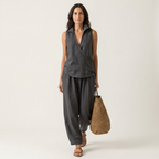 Sol | Conjunto de top cruzado y pantalón ancho