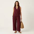 Sol | Conjunto de top cruzado y pantalón ancho