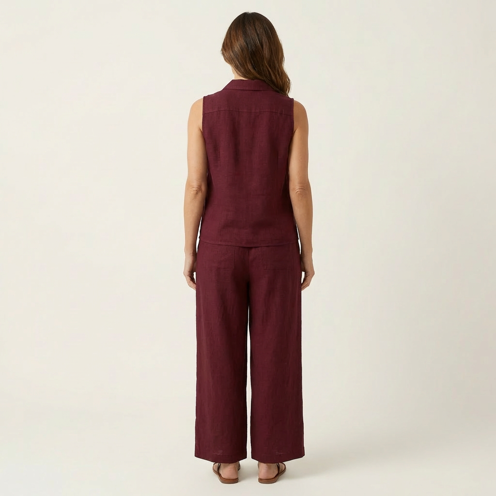 Sol | Conjunto de top cruzado y pantalón ancho