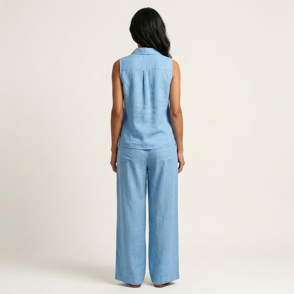 Sol | Conjunto de top cruzado y pantalón ancho