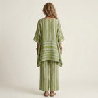 Clara | Conjunto de dos piezas a rayas de algodón y lino