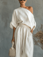 Mila™ | Conjunto de 2 piezas con escote Bardot